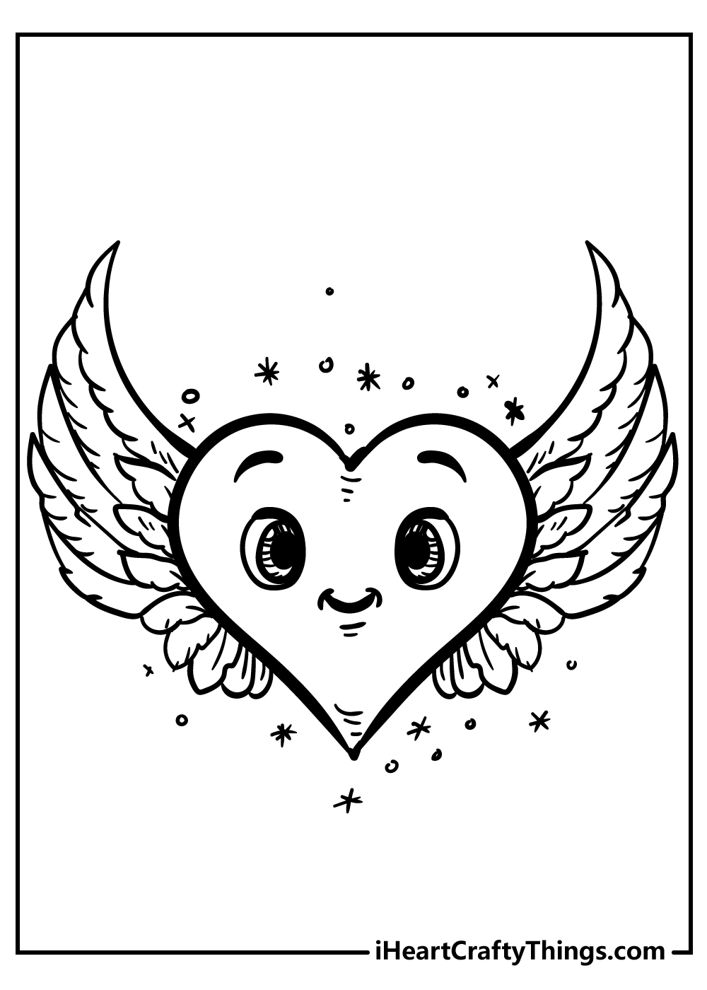 Heart coloring pages free printables