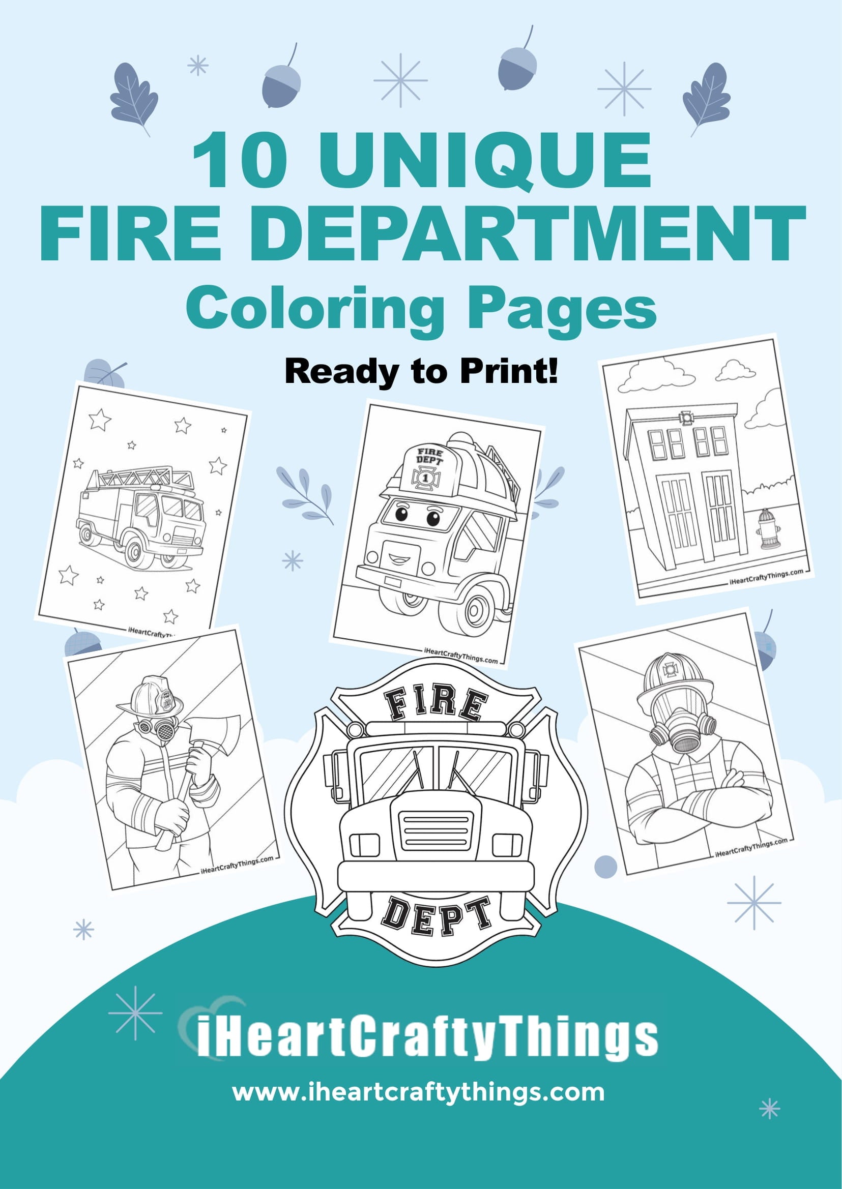 Fire department coloring pages â i heart crafty things