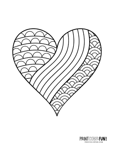 Printable heart coloring pages a huge collection of hearts for coloring crafting learning at