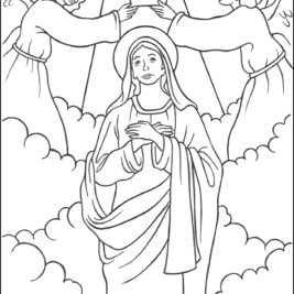 Saint mary coloring pages