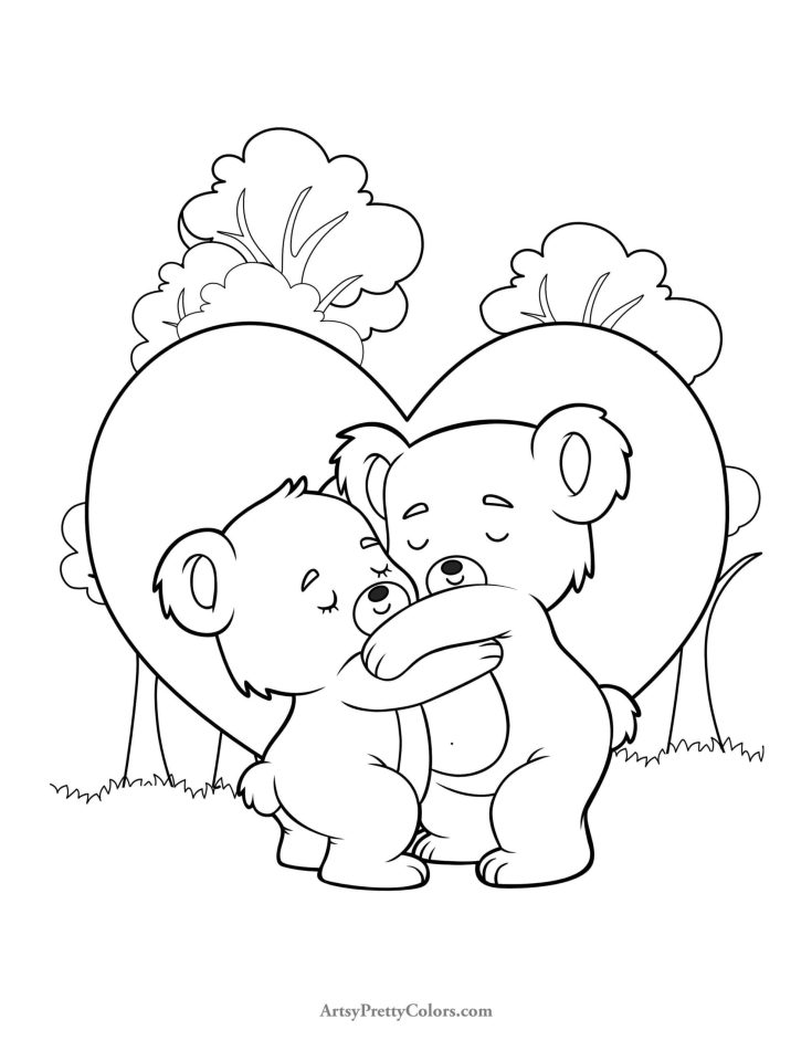 Valentines day coloring pages for free
