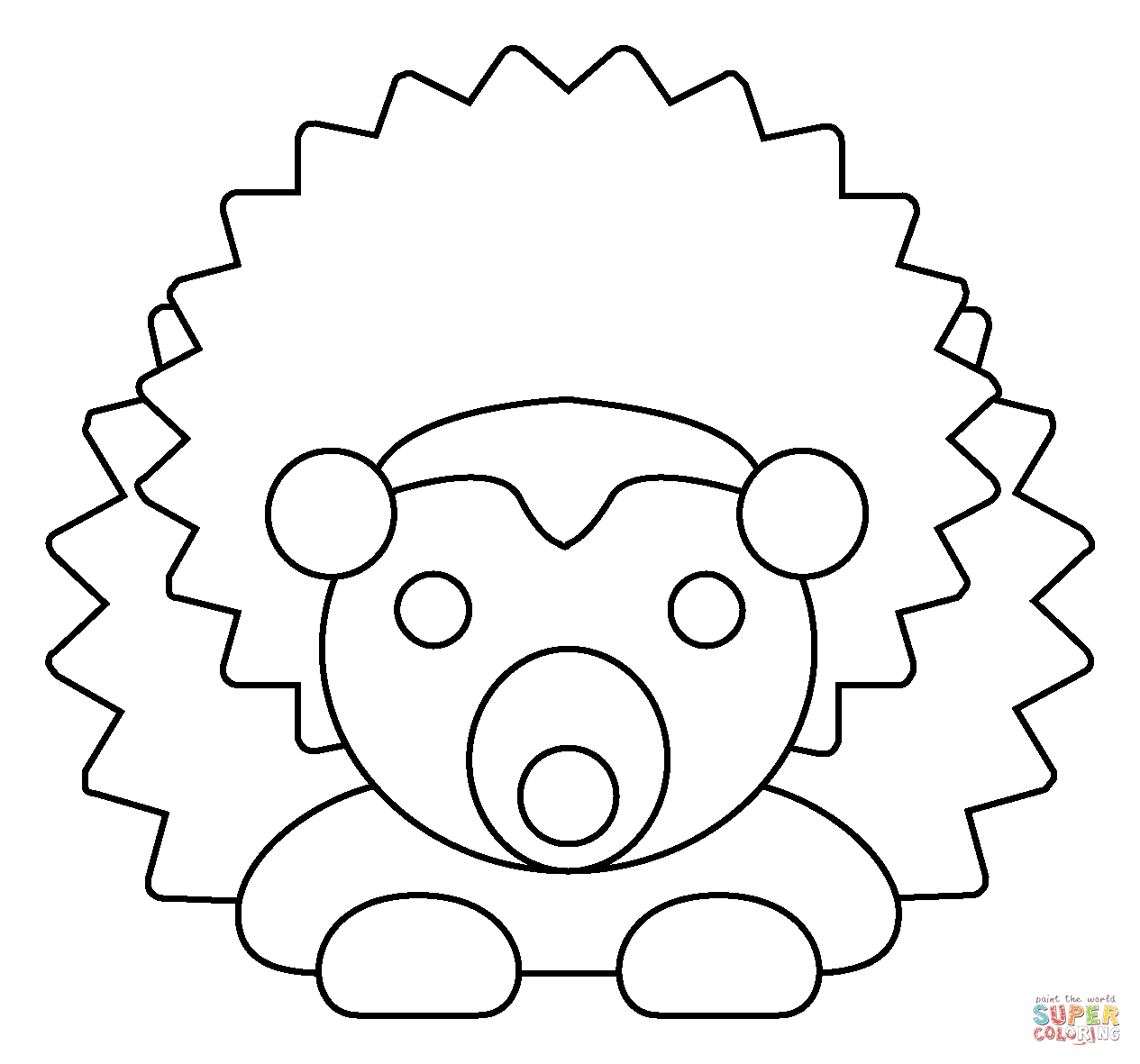 Hedgehog emoji coloring page free printable coloring pages