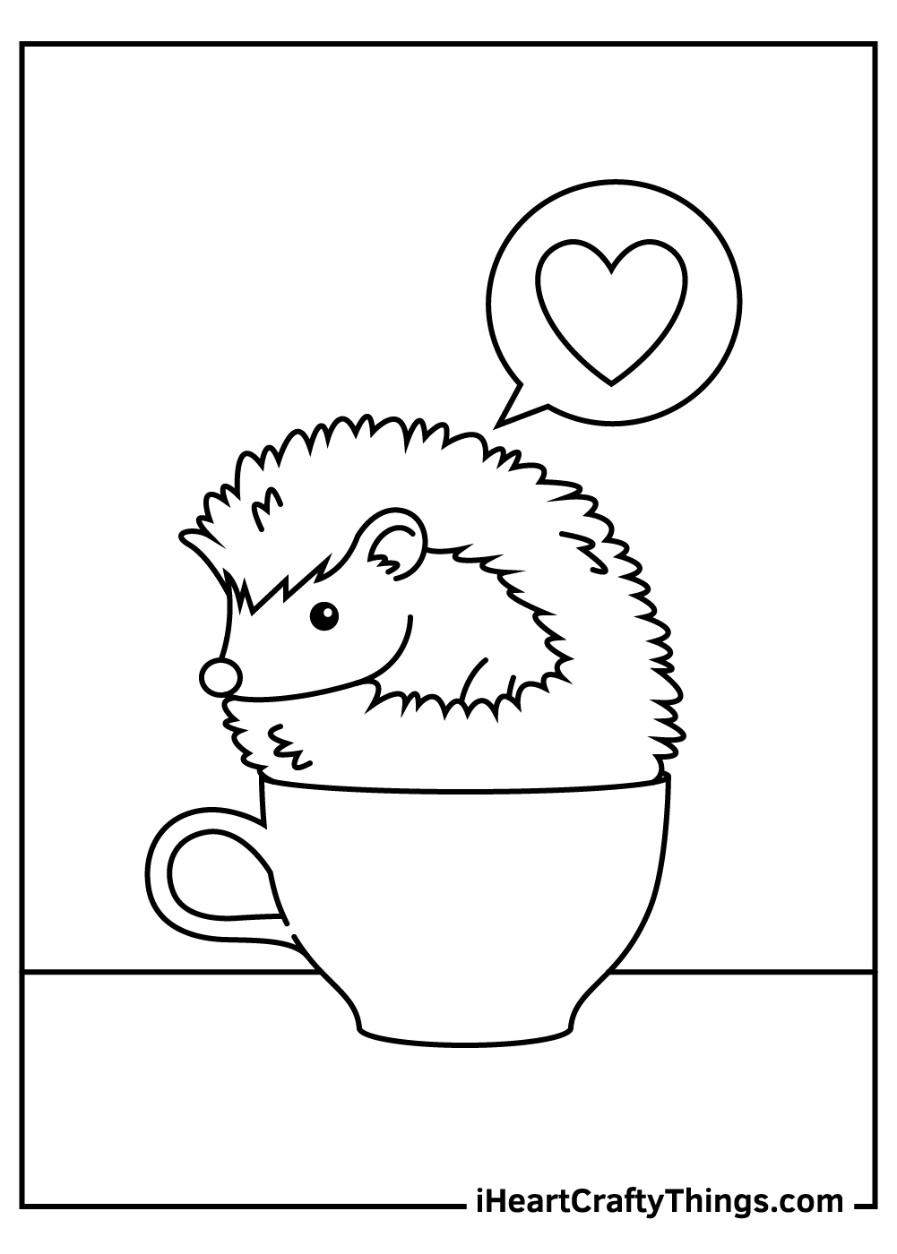 Hedgehog coloring pages free printables