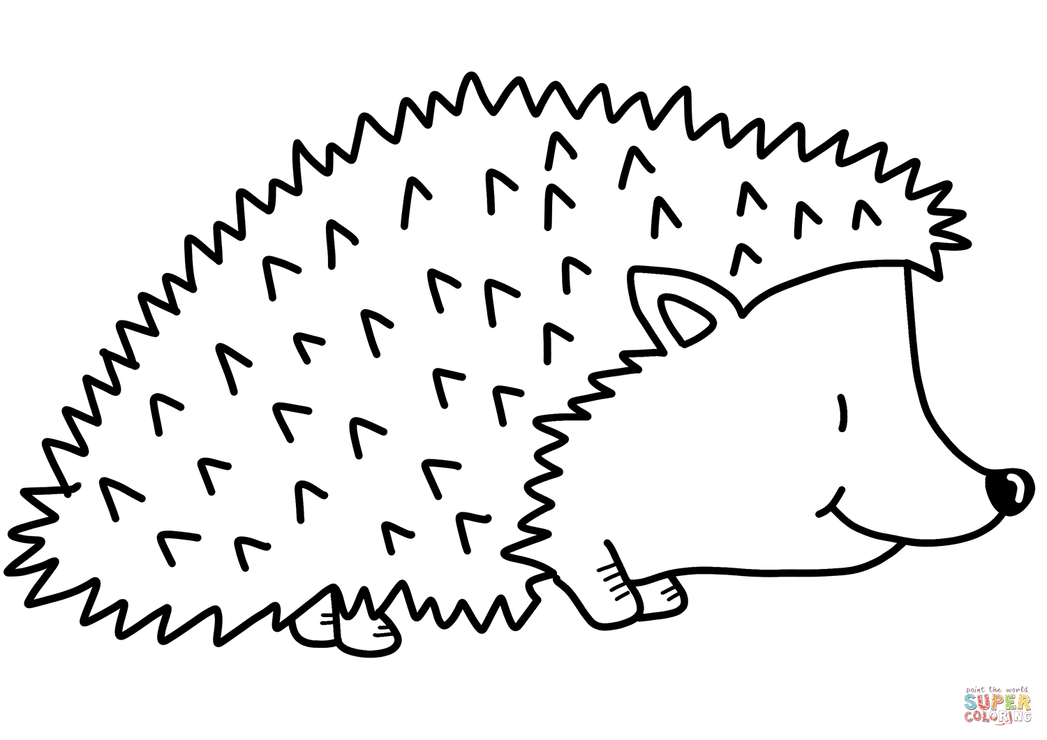 Cute hedgehog coloring page free printable coloring pages