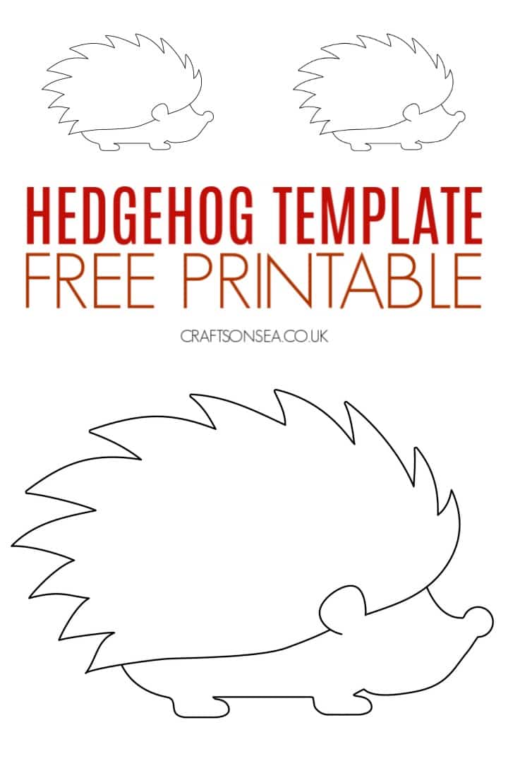 Hedgehog template free printable pdf