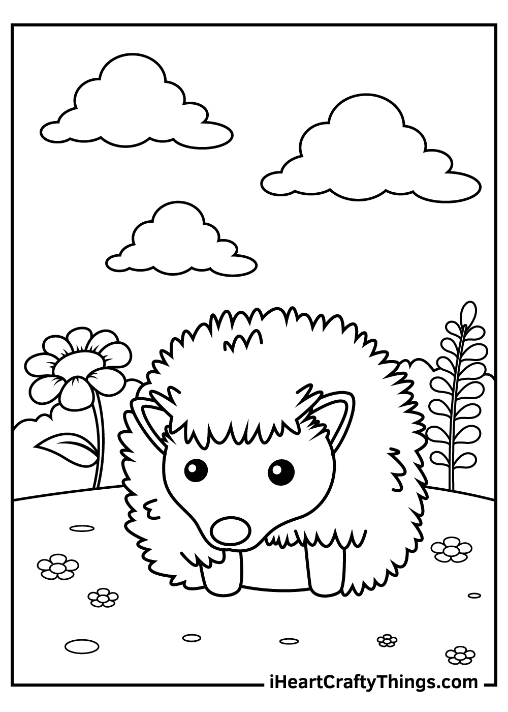 Hedgehog coloring pages free printables