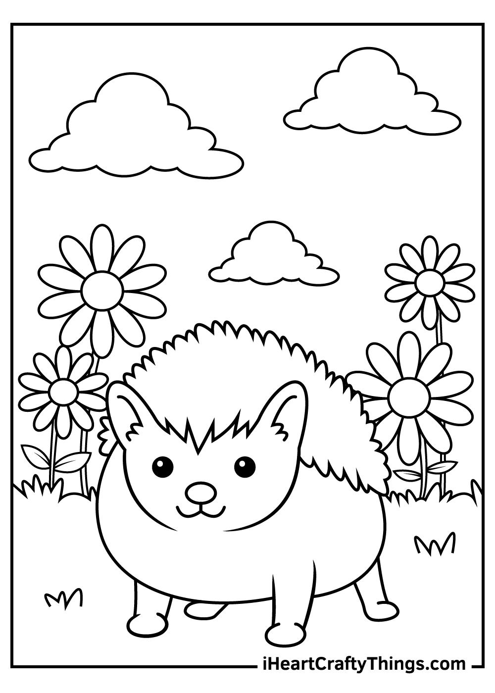 Hedgehog coloring pages free printables