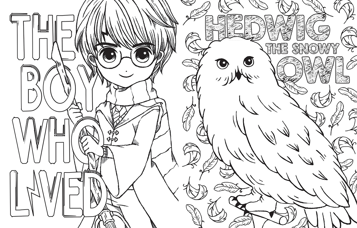 Magil art coloring book harry potter astic nada