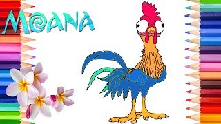 Moana hei hei coloring page moana coloring book for kids rainbow playhouse coloring pages