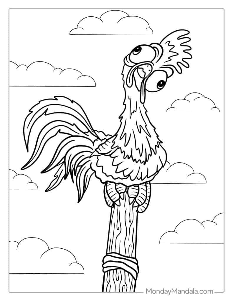 Moana coloring pages free pdf printables