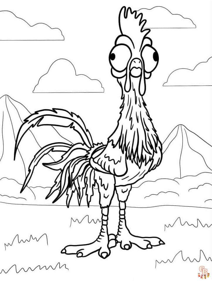 Free heihei and pua coloring pages