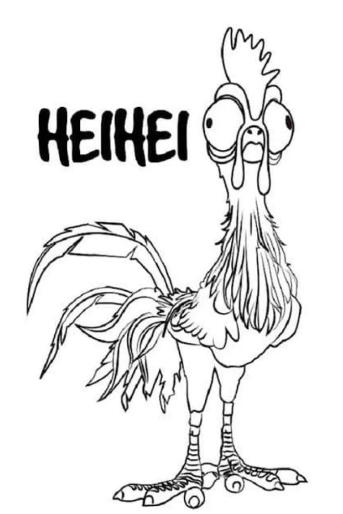 Hei hei moana coloring pages coloriage dessin