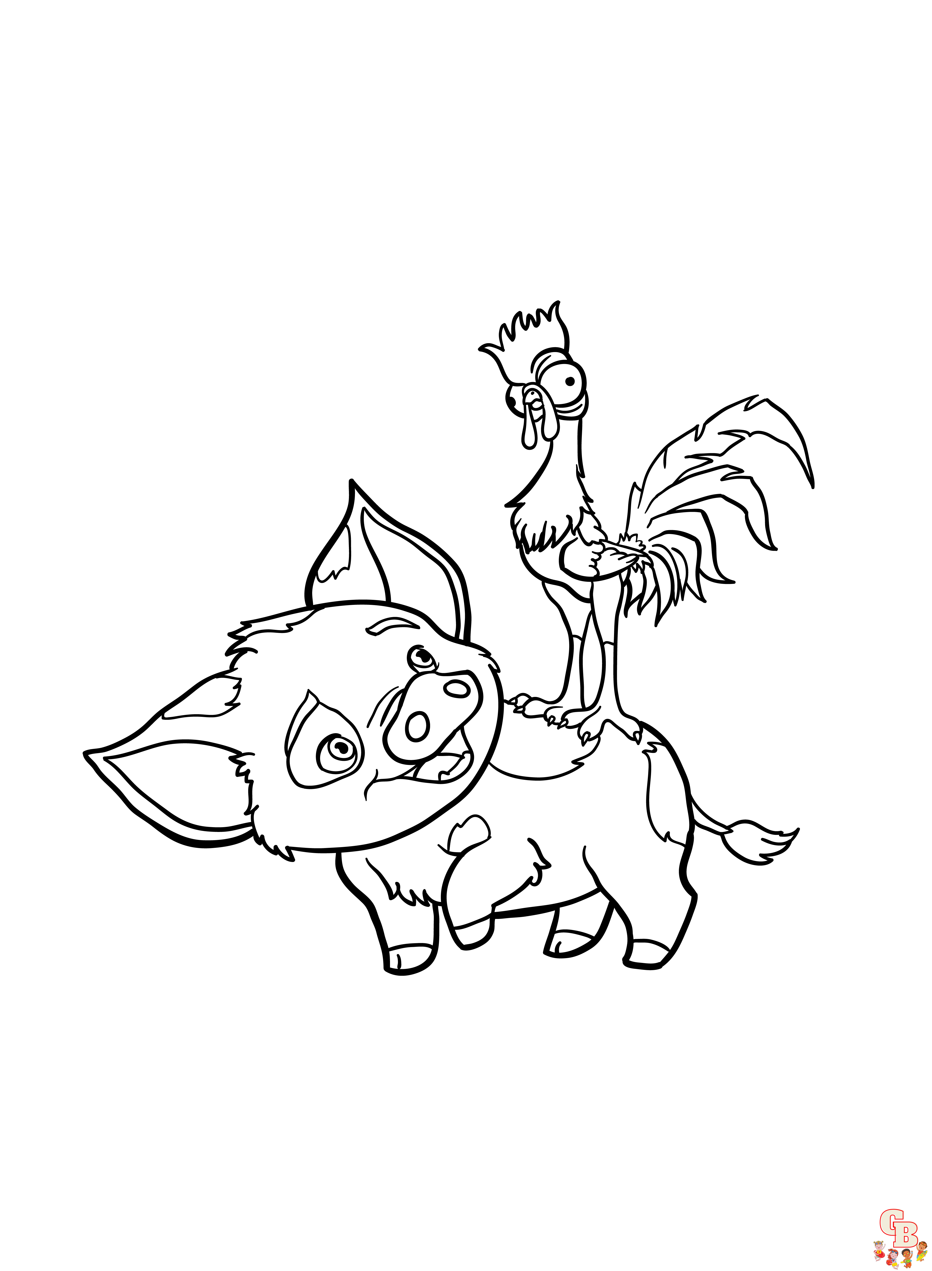 Free heihei and pua coloring pages