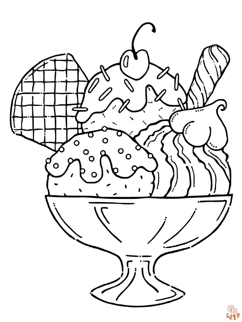 Dibujos para colorear de helados