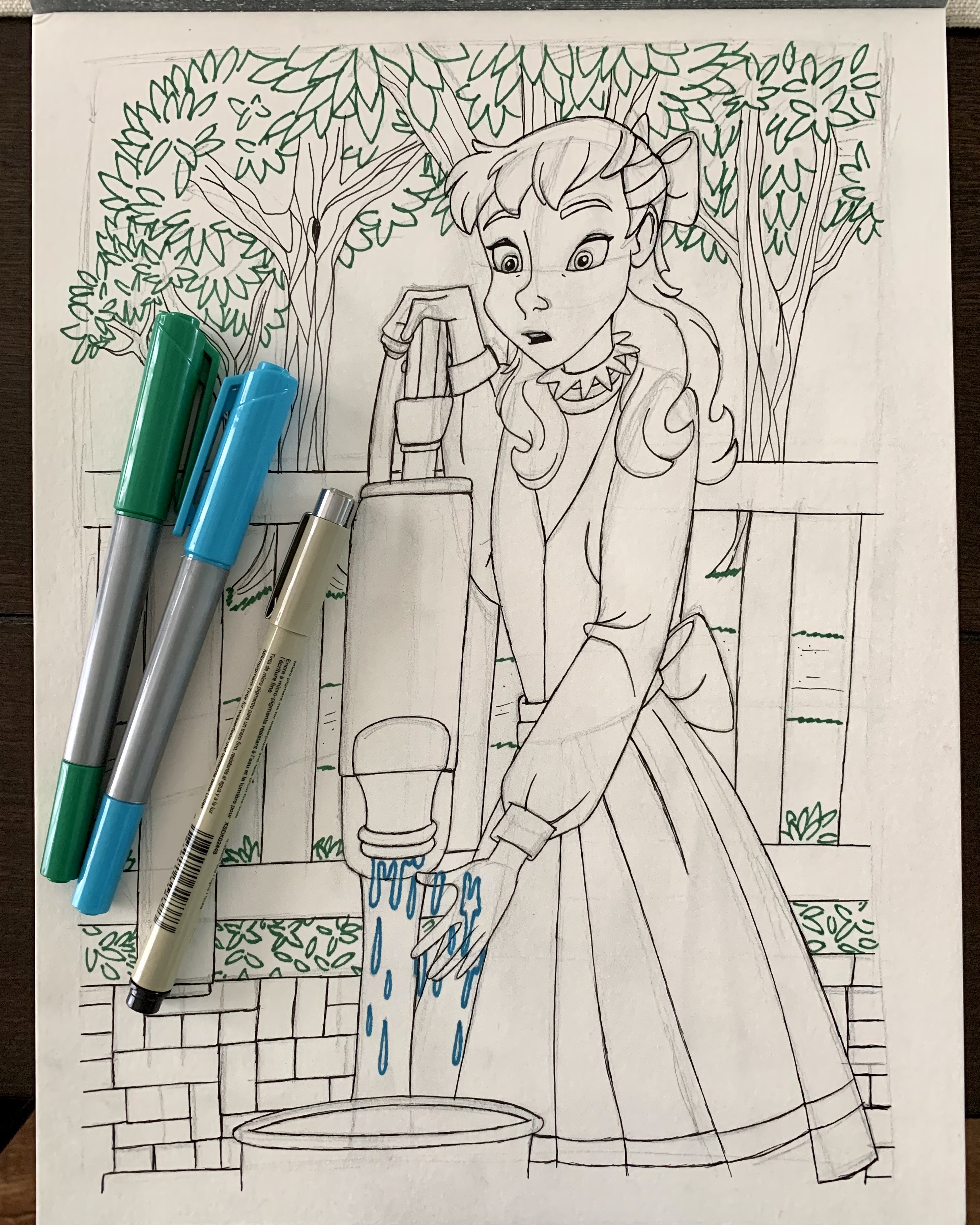 Ð happy birthday helen keller ð helen keller at the water pump watercolor â the autistic animators desk