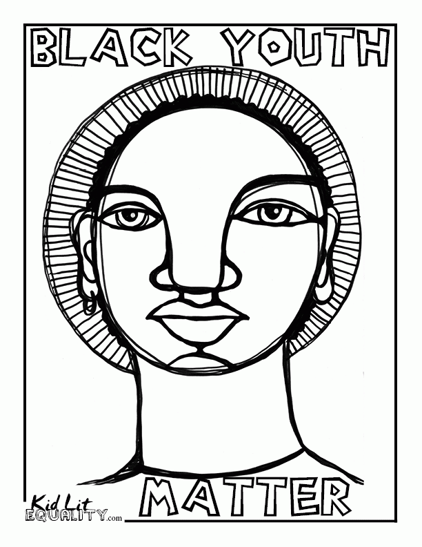 Black youth coloring pages