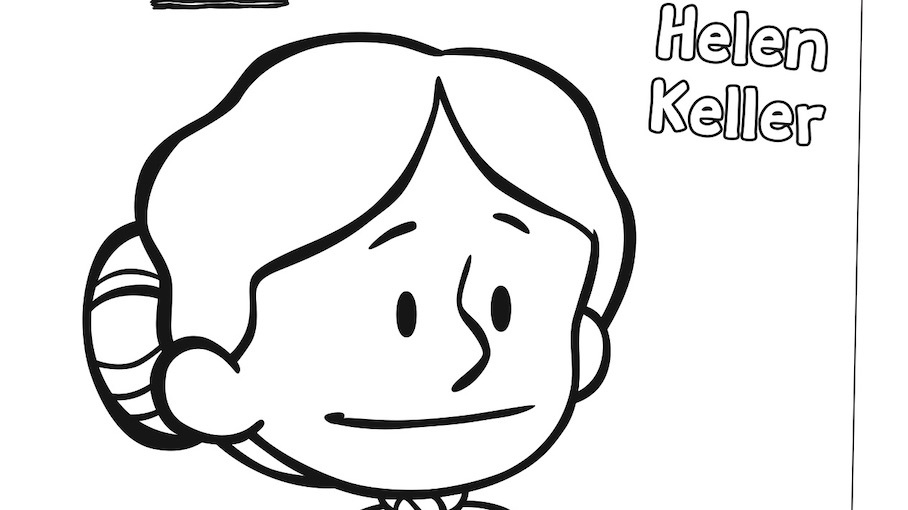 Helen keller coloring page kids coloringâ kids for parents