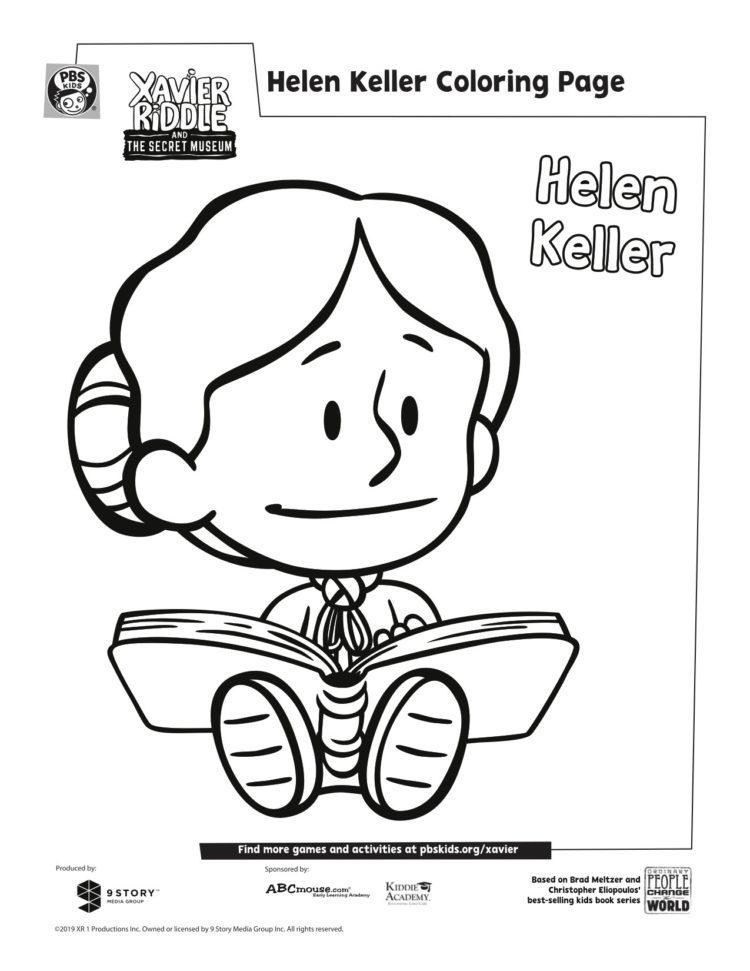 Helen keller coloring page kids coloringâ kids for parents