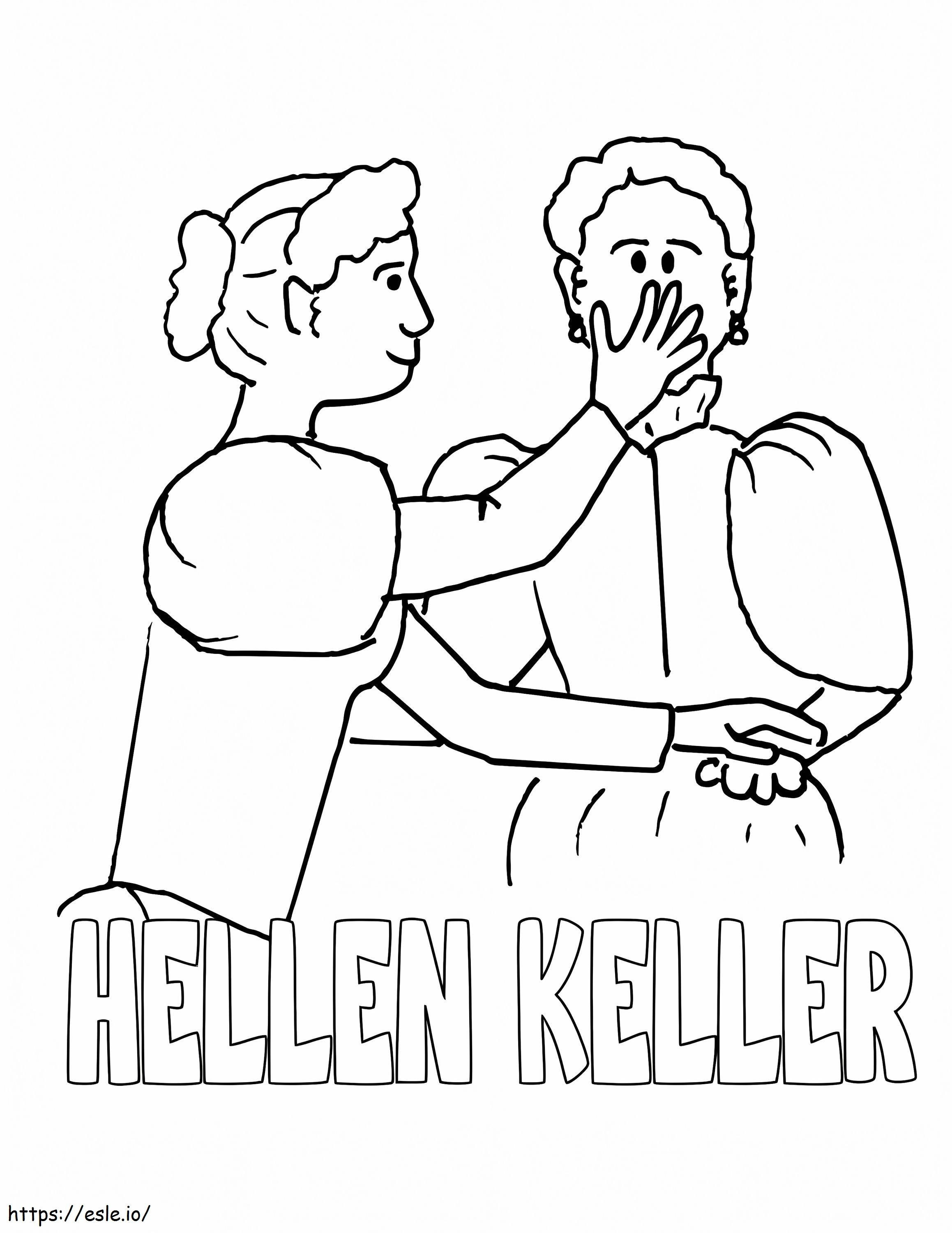 Helen keller coloring page