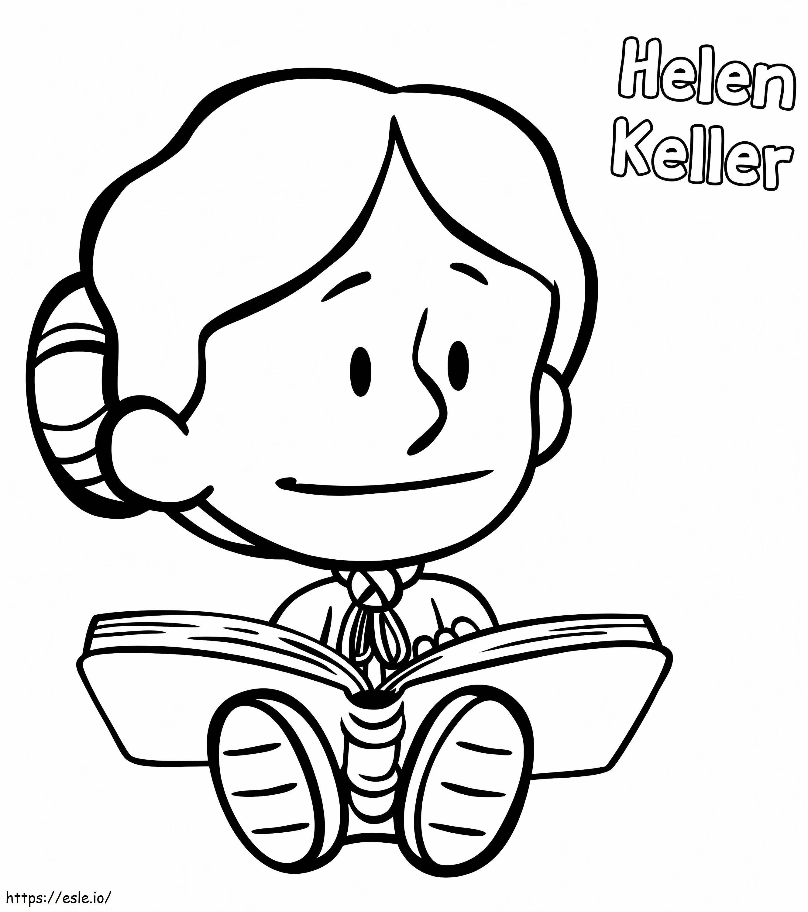 Helen keller from xavier riddle coloring page