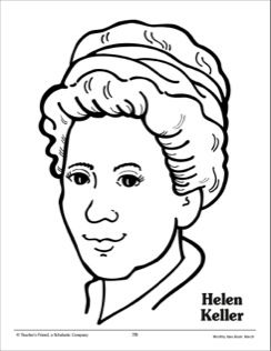 Helen keller portrait pattern printable coloring pages coloring pages wax museum project