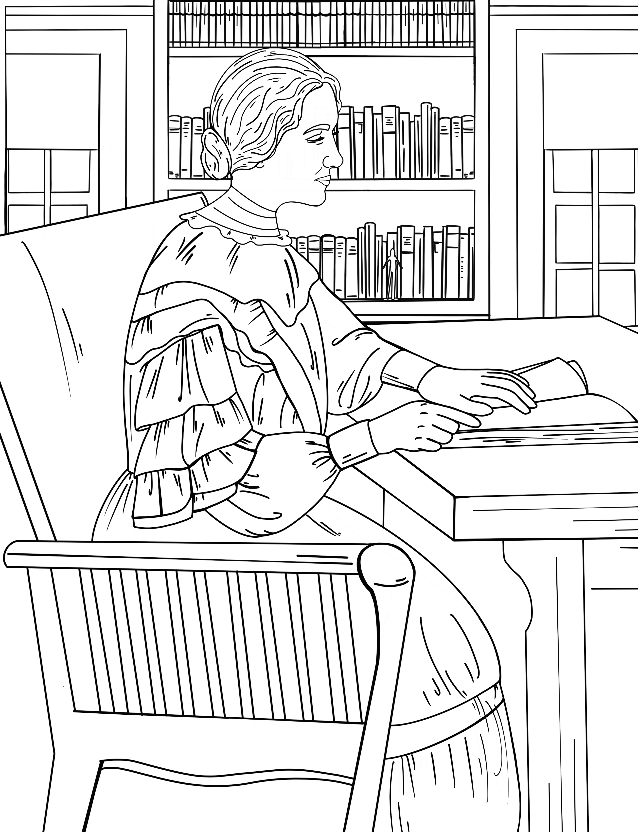 Helen keller free printable coloring page