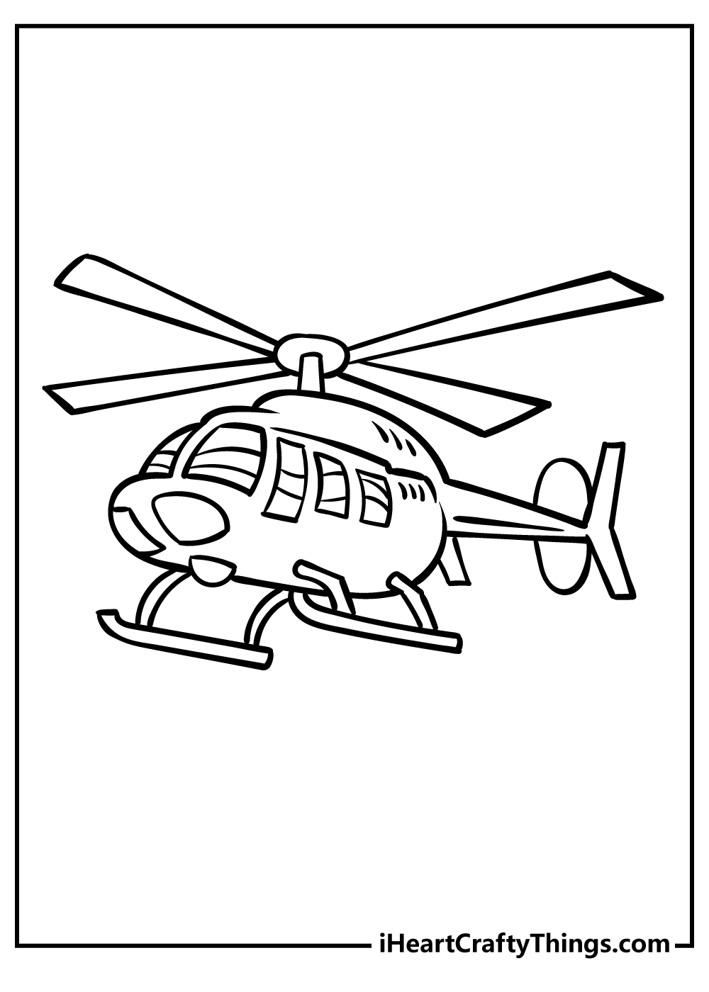 Helicopter coloring pages free printables