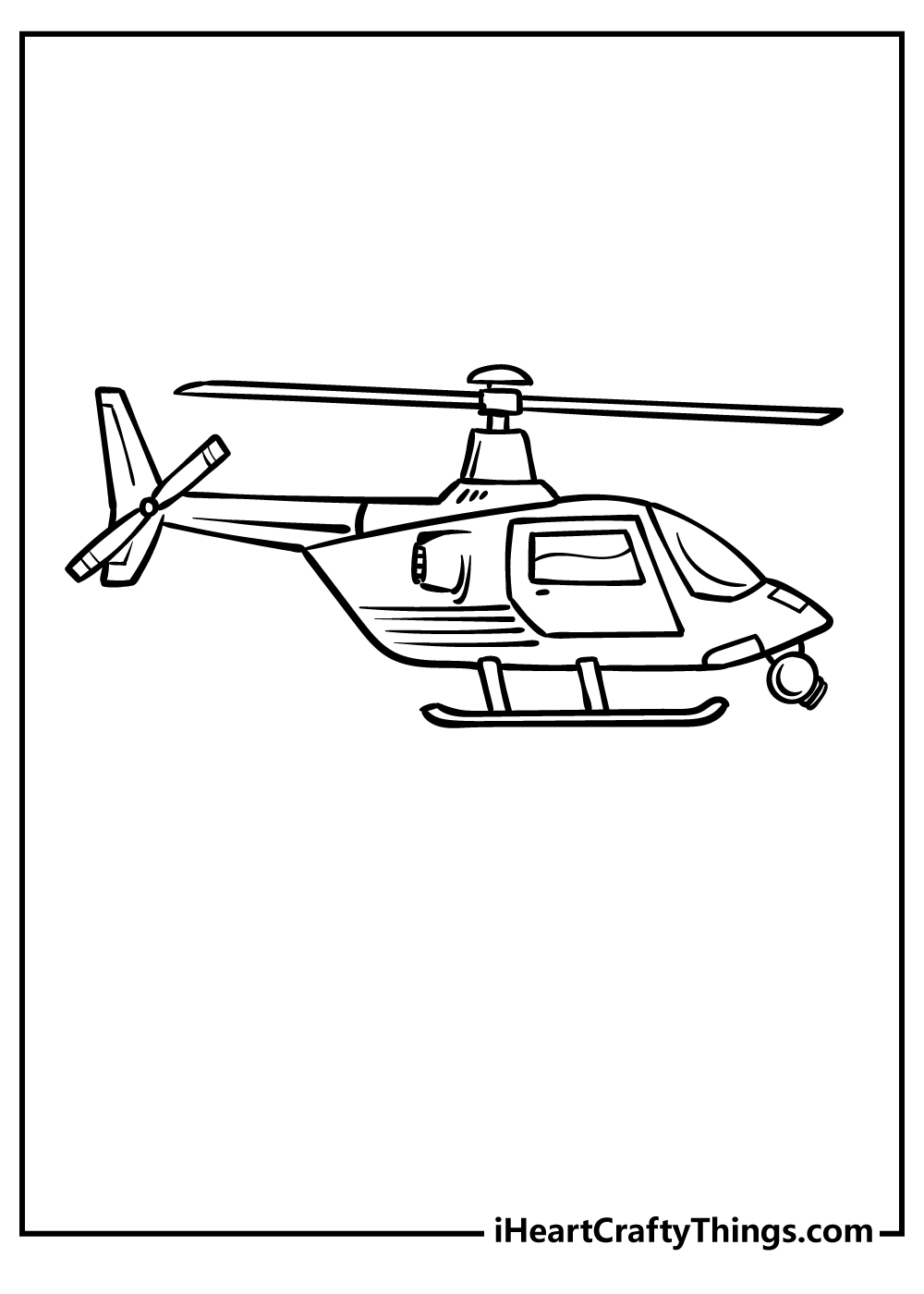 Helicopter coloring pages free printables