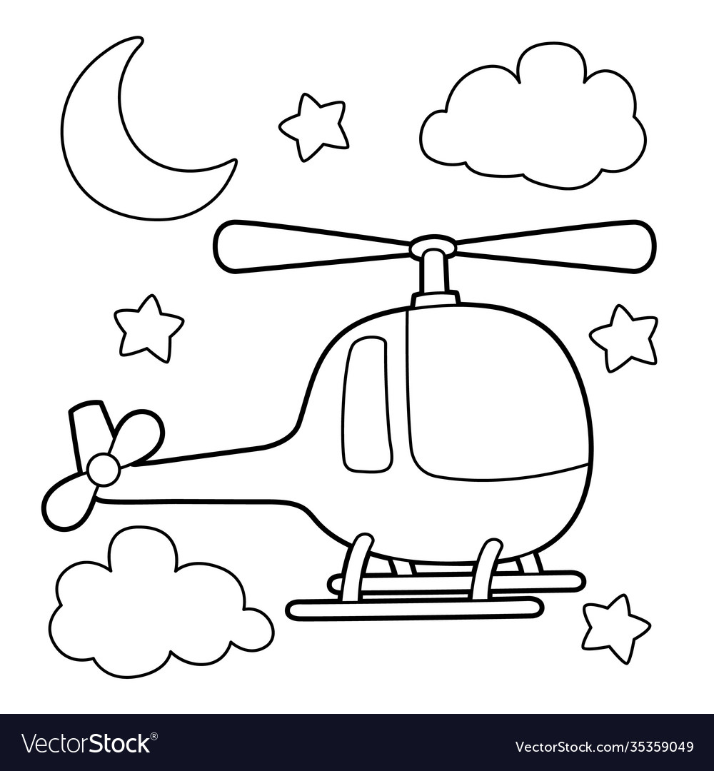 Coloring pages helicopter coloring page