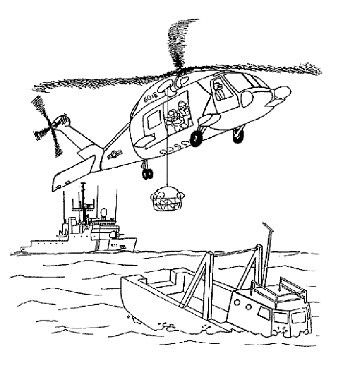 Helicopter coloring pages