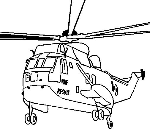 Coloring page helicopter to the rescue to color online