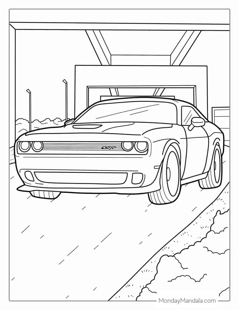 Car coloring pages free pdf printables