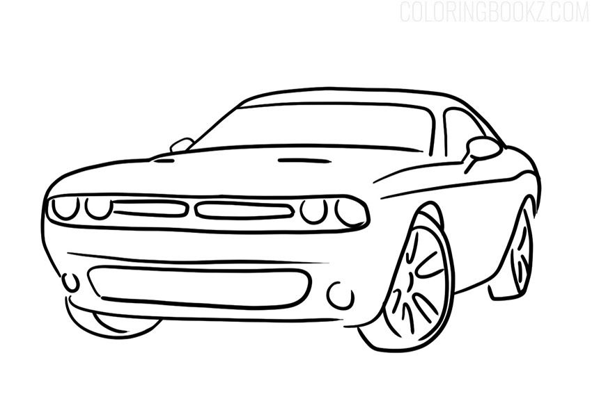 Dodge challenger coloring page dodge challenger dodge challenger