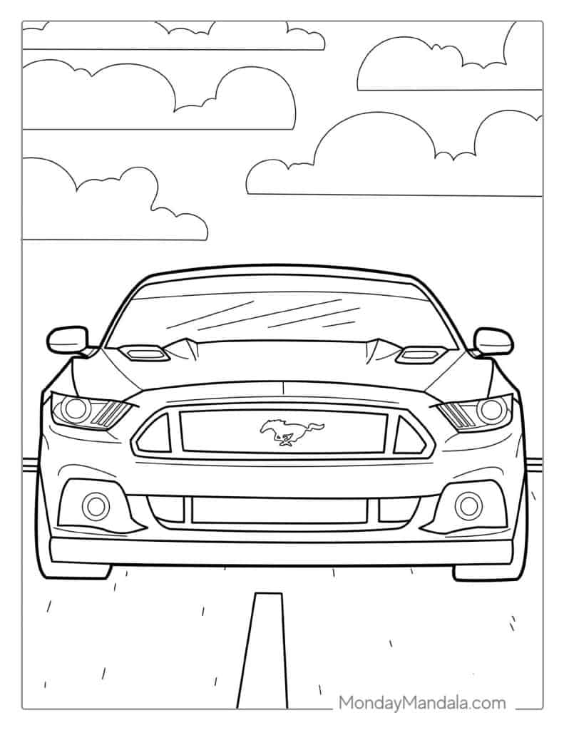 Car coloring pages free pdf printables