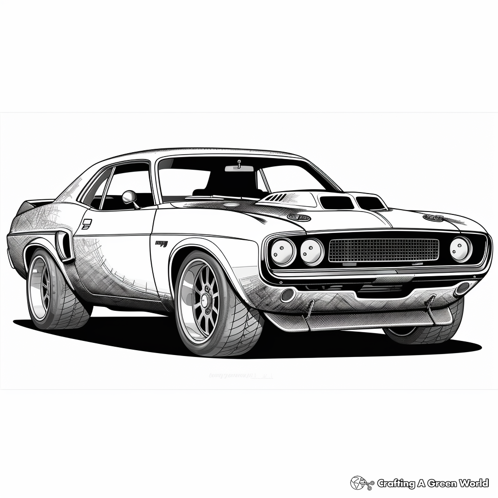 Muscle car coloring pages