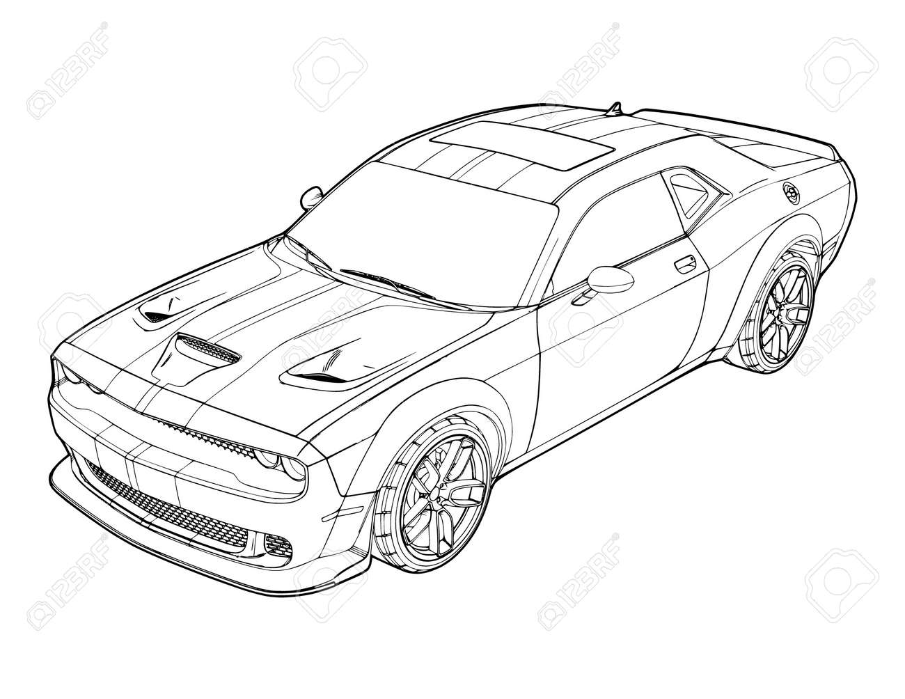 Modern sport car illustration royalty free svg cliparts vectors and stock illustration image