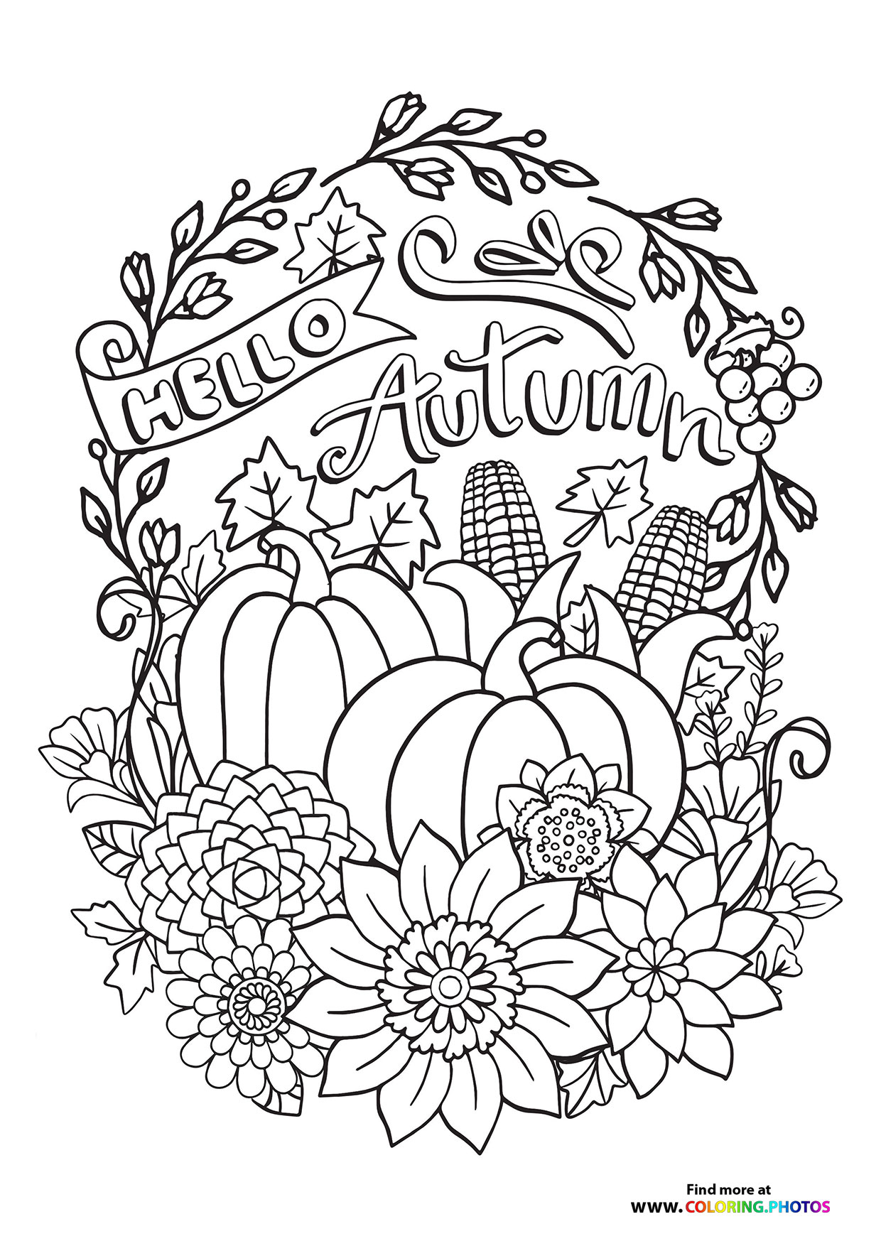 Hello autumn sign