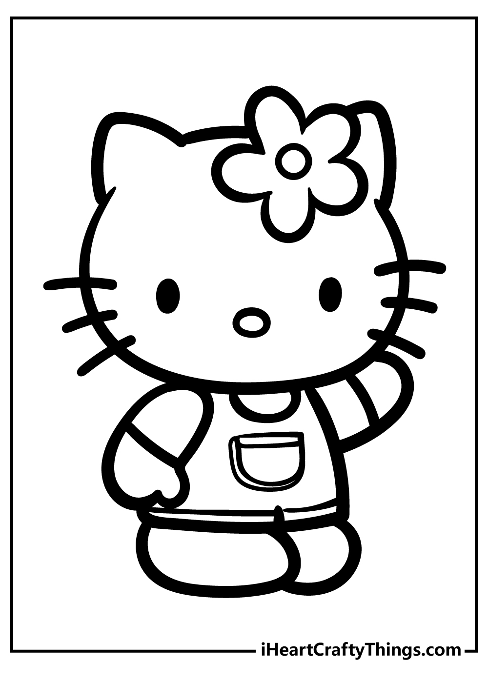 Hello kitty coloring pages free printables