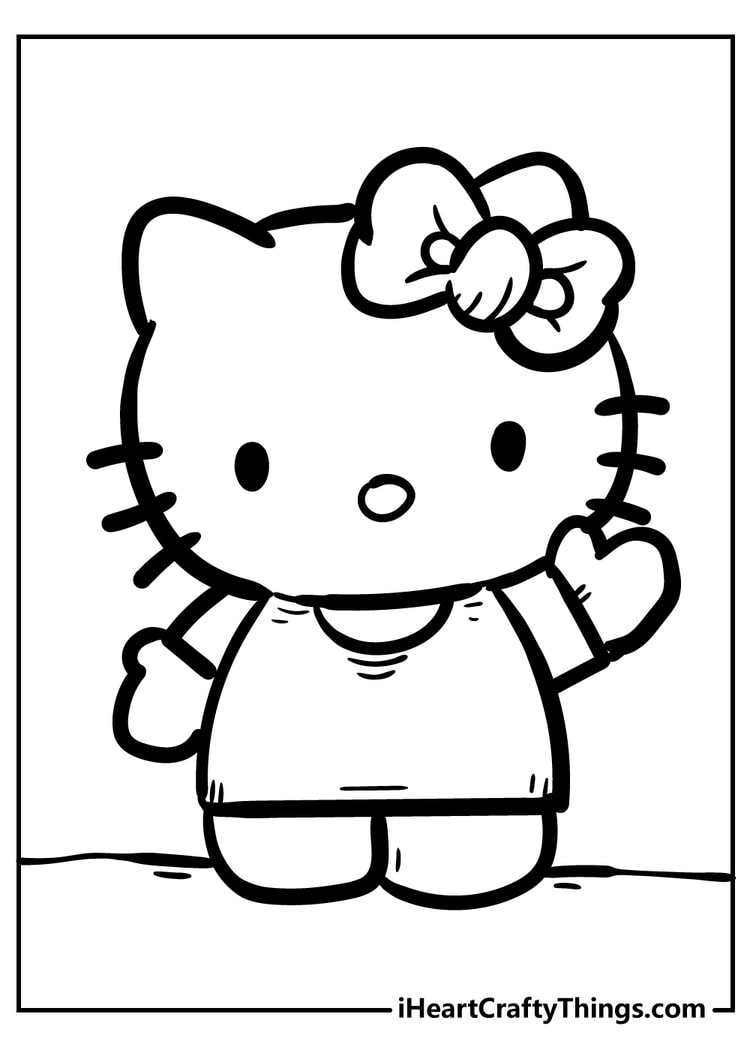 Hello kitty coloring pages free printables