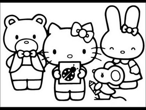 Hello kitty and friends coloring pages