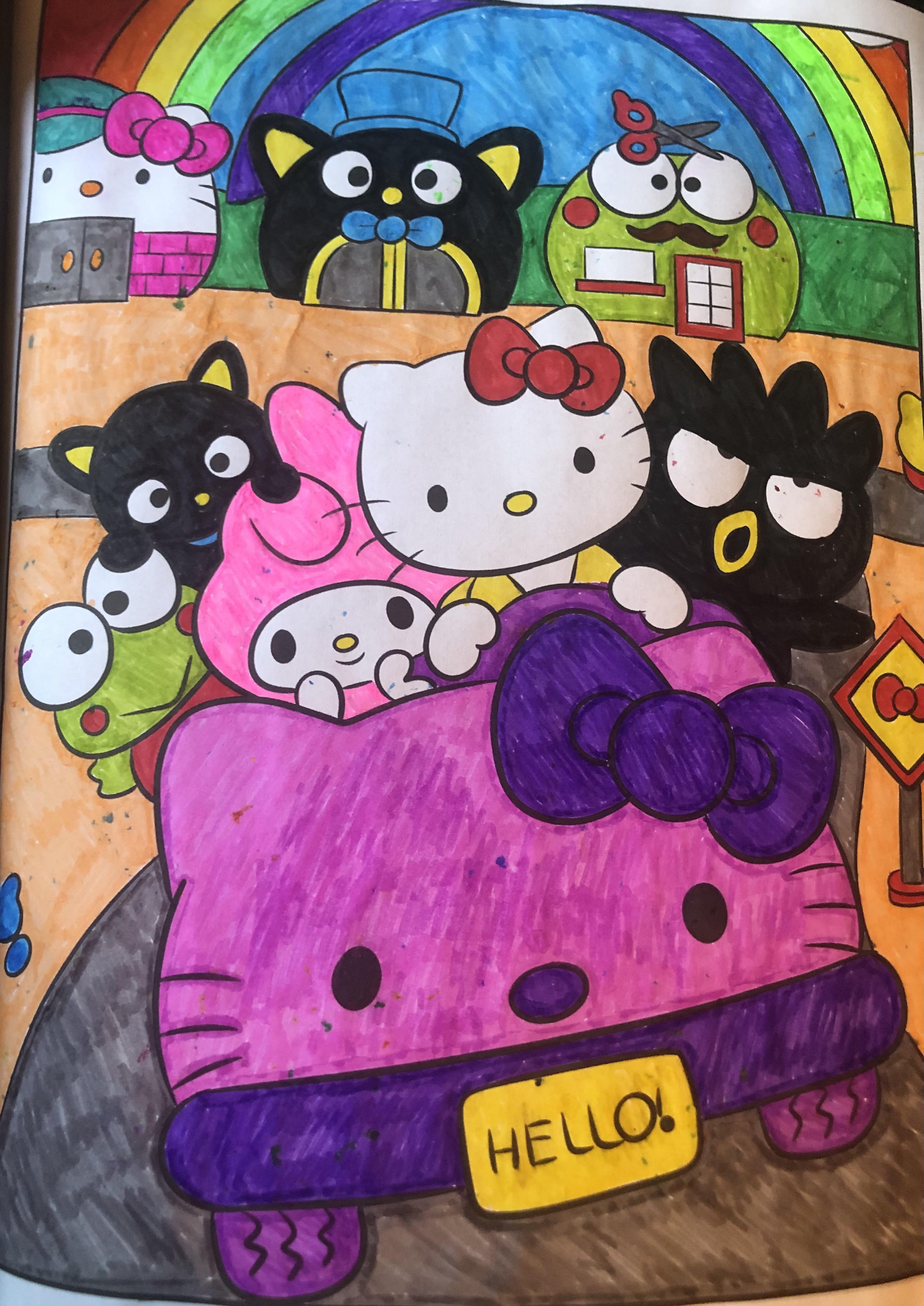 Loving this hello kitty and friends coloring book i got