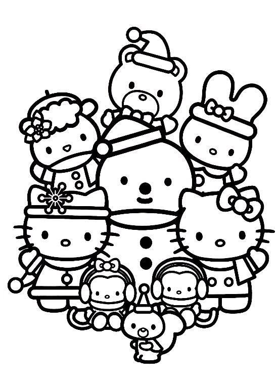 Free printable hello kitty coloring pages for kids