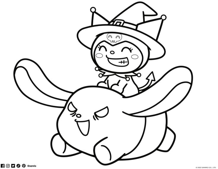 Hello kitty and friends halloween coloring pages hello kitty colouring pages cute coloring pages coloring book art