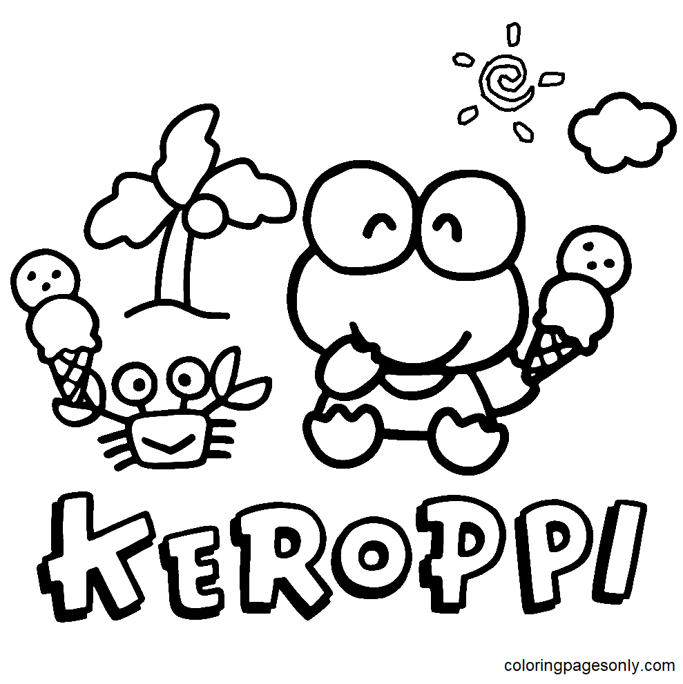 Keroppi coloring pages printable for free download