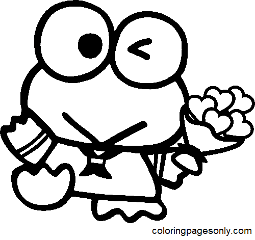 Keroppi coloring pages printable for free download