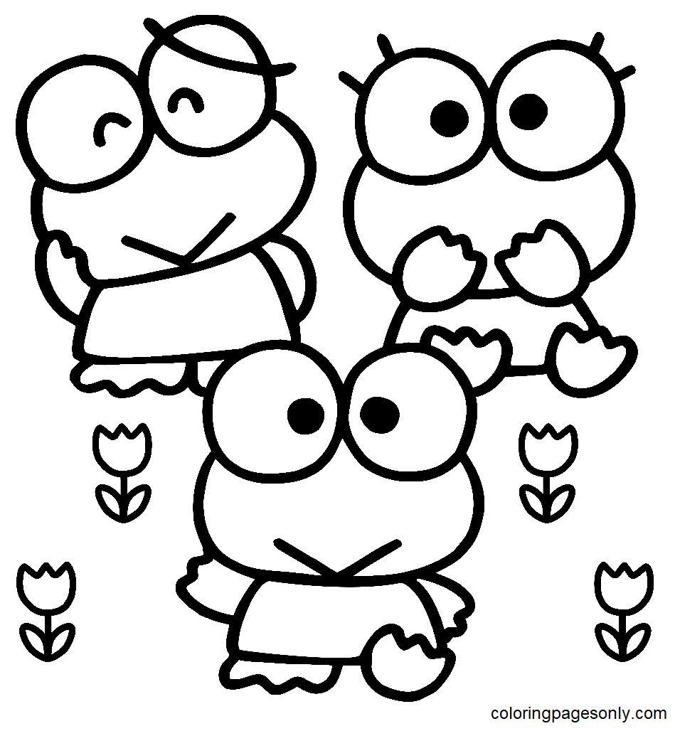 Keroppi coloring pages printable for free download