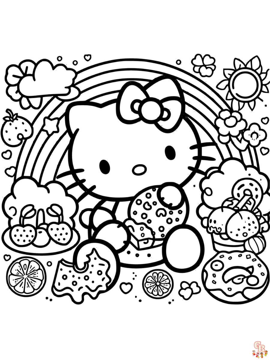 Hello kitty coloring pages