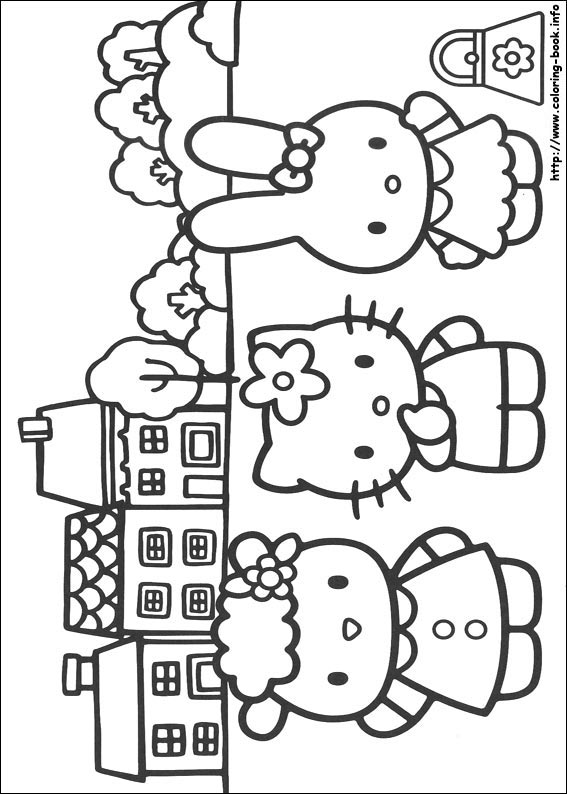 Hello kitty coloring picture