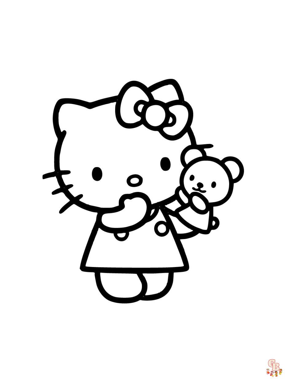 Hello kitty coloring pages