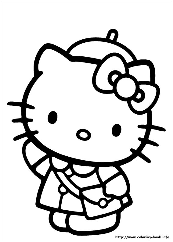 Hello kitty coloring picture